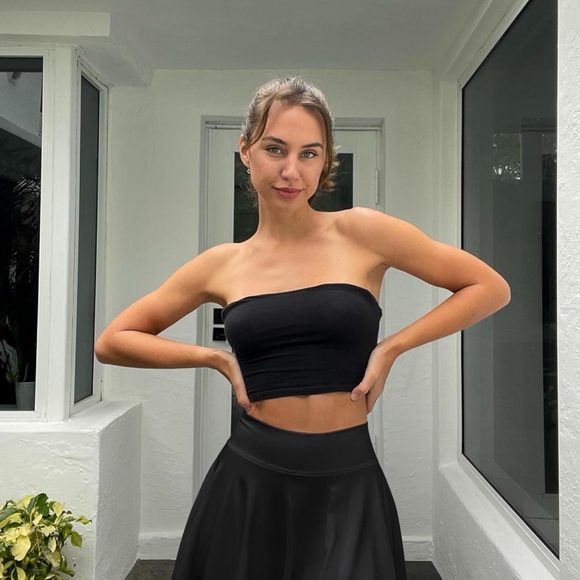 OQQ Women 2 Piece Skirts 2 in 1 Flowy Basic Versatile - Picture 2 of 6